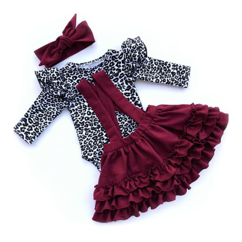 

Clothing Sets 0-24M Leopard Born Infant Baby Girl Clothes Set Autumn Spring Long Sleeve Romper Ruffles Skirts Outfit CostumesClothing, Leopard outfits
