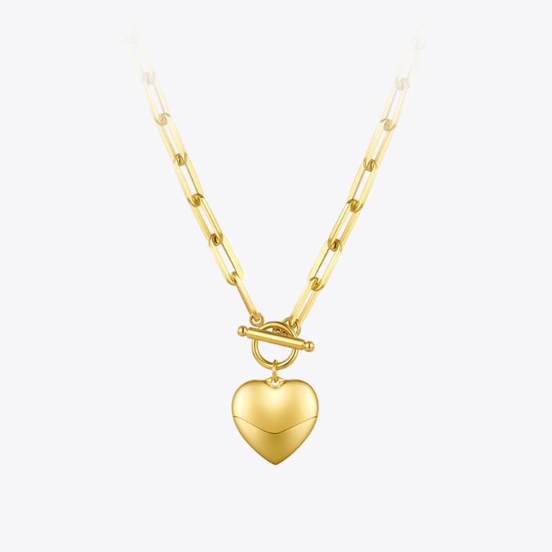 

Pendant Necklaces Heart For Women Gold Color Stainless Steel Choker Necklace Fashion Jewelery Party Wholesale P203148Pendant
