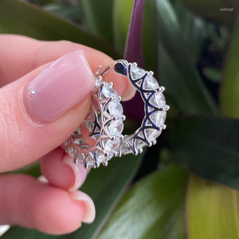 

Hoop & Huggie High Quality Cubic Zirconia Women Earrings Stylish Girl Accessories Party Daily Wearable Fashion Jewelry Drop ShipHoop