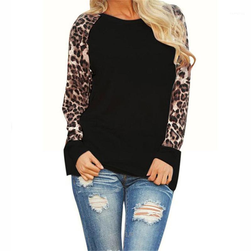 

Leopard Womens Tops And Blouses 2022 Long Sleeve Blouse Patchwork Shirt Tunic Tee Femme Blusas Mujer Plus Size -5XL Women' & Shirts, Black