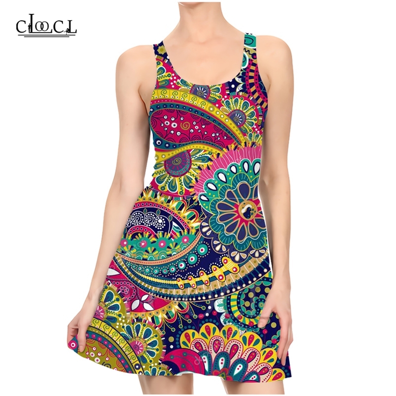

Floral Colorful Printed Cloth 3D Print Dress Women Summer Casual Sleeveless Fashion Party Dresses Vestidos 220617