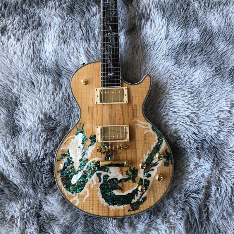 

Dragon pattern electric guitar high quality package mail home