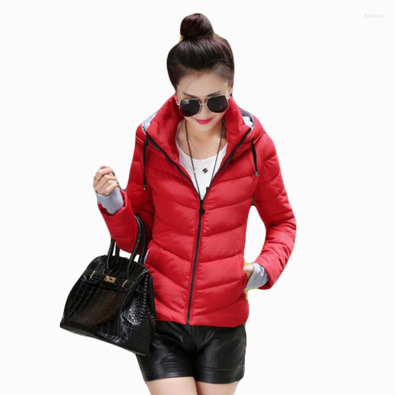 

Women' Trench Coats Winter Jacket Women 2022 Fashion Short Gloves Hooded Thick Warm Parkas Outwear Cotton Filler ZL922Women, Yellow