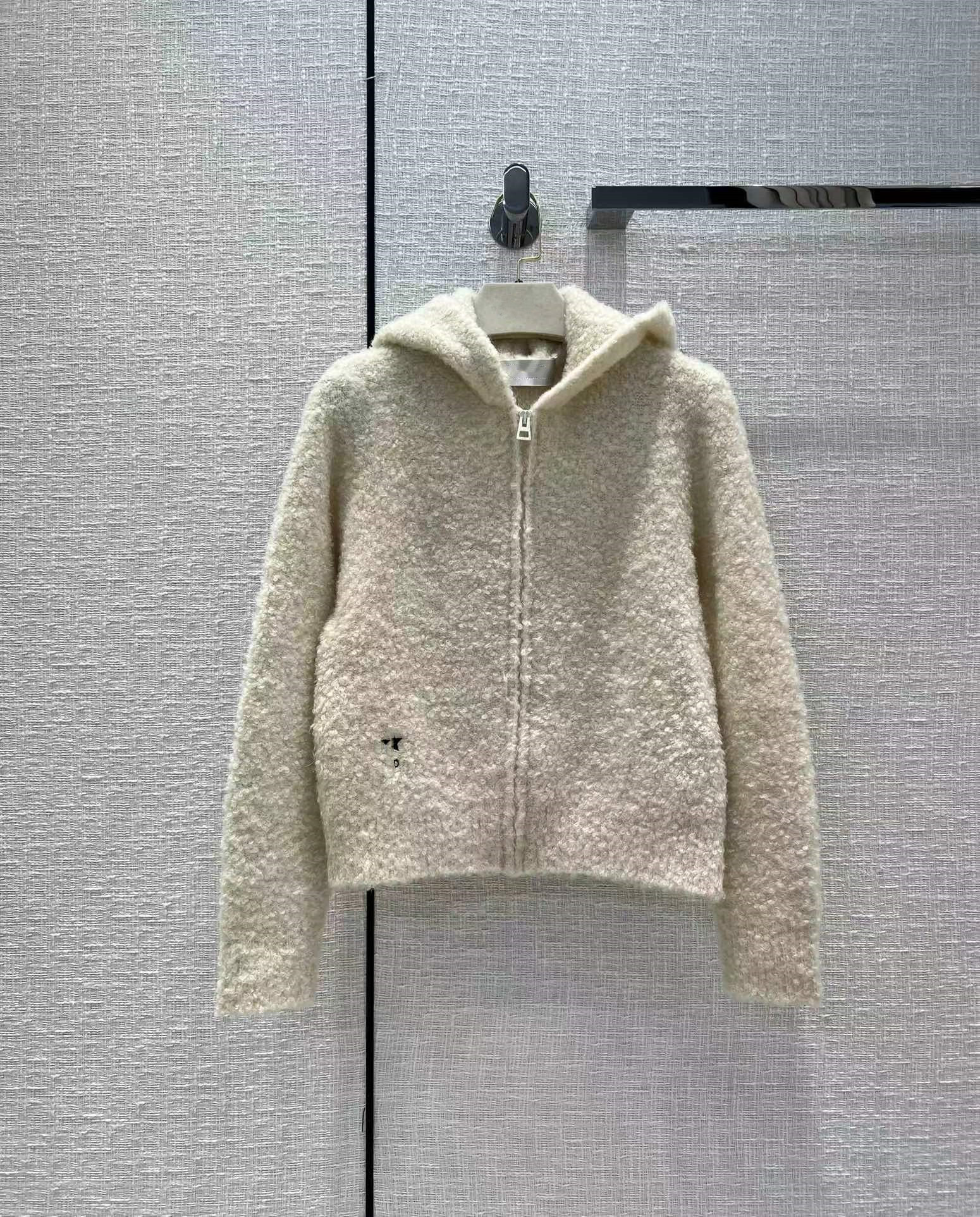 

Milan Runway Sweaters 2022 Autumn Hooded Long Sleeves Women' Coats High End Jacquard Cardigan Designer Sweater 0703-7, Picture color