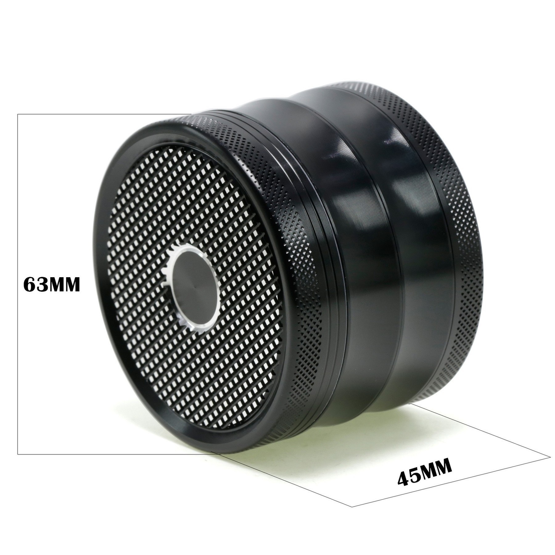

63MM herb grinders aluminum alloy Smoking Accessories four layer square grid pattern smoke grinder