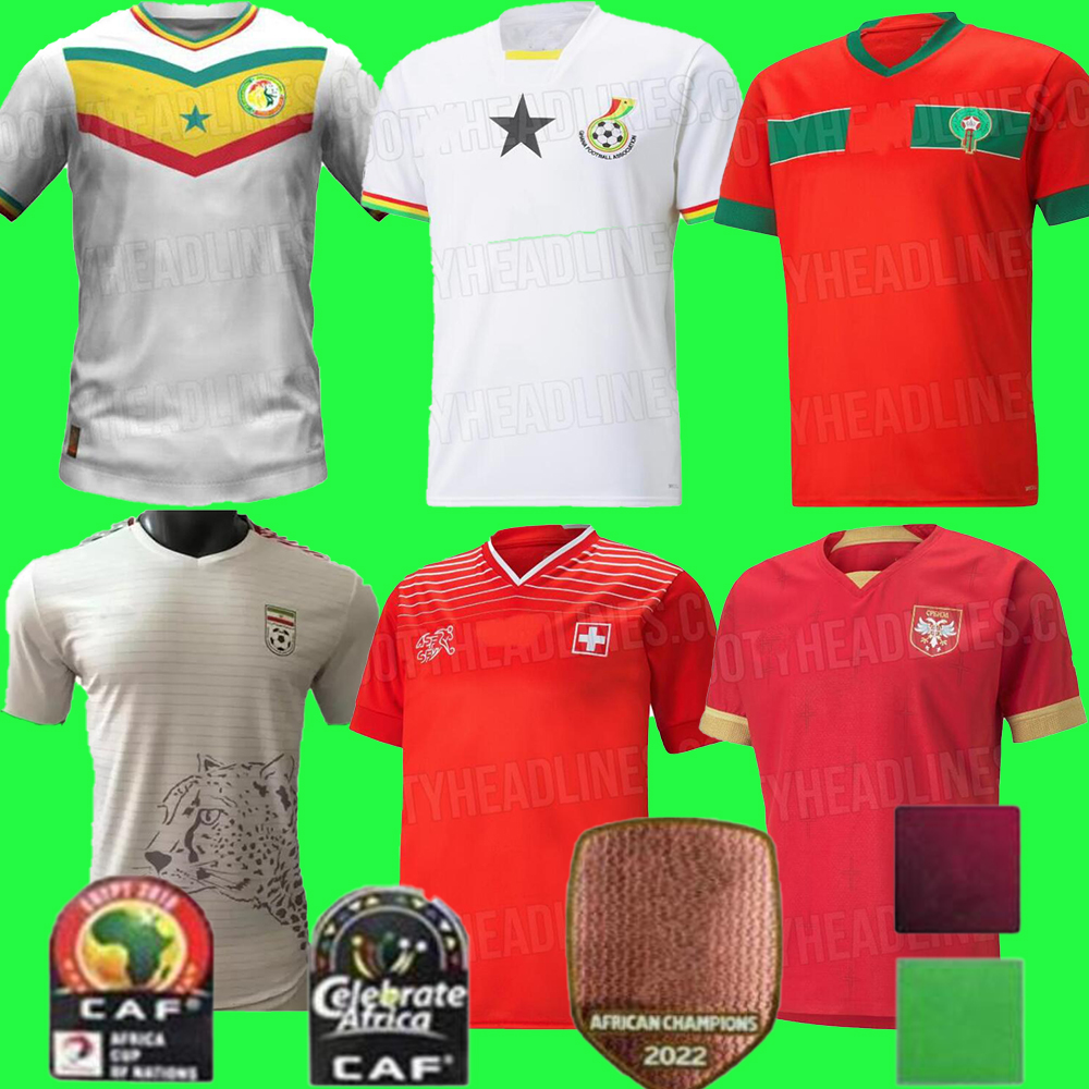 

2022 2023 Morocco soccer jersey Senegal MANE Hakimi Ghana ItalyS Switzerland KOULIBALY maillot Serbia MAHREZ Ziyech national team KOUYATE football uniforms shirt, 2022 morocco home