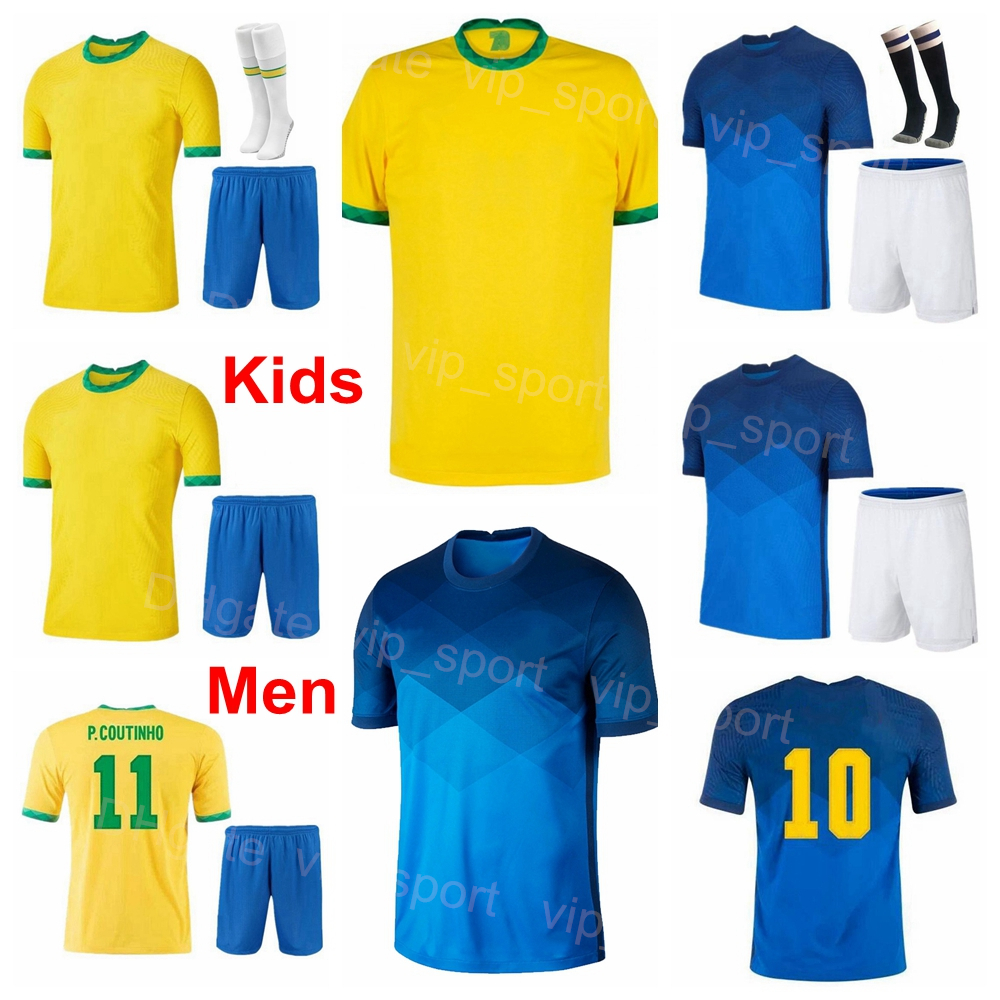 

National Team Brazils Soccer 16 Everton Ribeiro Jersey Set 20 Roberto Firmino 9 Gabriel Jesus 5 CASEMIRO 20 Vinicius Junior 18 ANTONY DANI ALVES Football Shirt Kits, Men