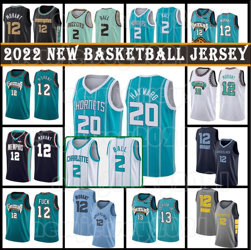 

Charlottes Hornet Memphi Grizzlie LaMelo 2 Ball Gordon 20 Hayward 2022 City Jerseys 12 Ja Morant Jersey Jaren 13 Jackson Jr Basketball, Men jersey