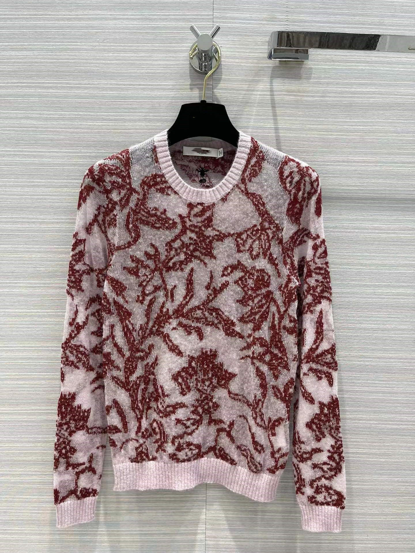 

Milan Runway Sweaters 2022 Autumn Long Sleeve O Neck High End Jacquard Pullovers Women' Designer Sweater 0615-1, Picture color