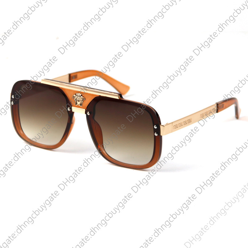 Sunglasses Designer Fashion Women's Personality Metal Head Large Standard Decorative Street Shot Anti Ultraviolet Glasses Medusa Sunglasses
