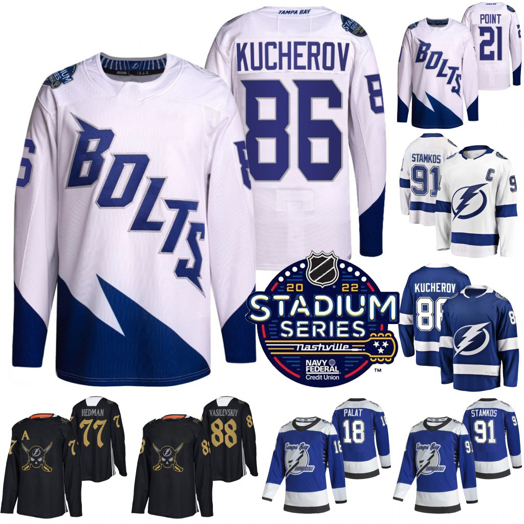 

Brayden Point Lightning 2022 Stadium Series Jersey Steven Stamkos Nikita Kucherov Victor Hedman Andrei Vasilevskiy Ondrej Palat Pat Maroon Zach Bogosian Killorn, Black men s-xxl