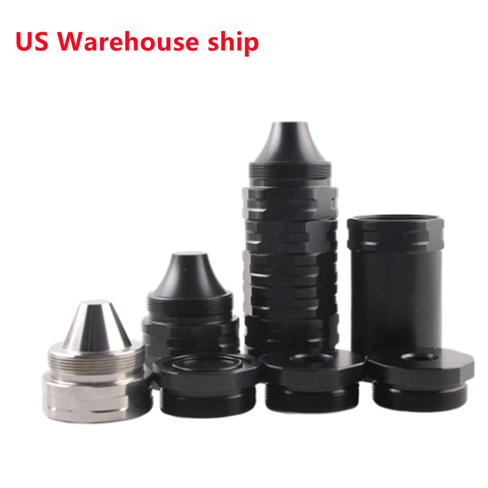

8.5"L 1.55"OD Aluminium 1.375x24 Modular Radial baffle cup 5/8x24 1/2x28 cap oil Solvent Cleaning Tube Filter Kit booster JIG