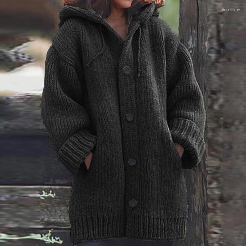 

Women' Knits & Tees Fleece Coat Sweatshirts Cardigan Women Jacket Thick Sweater Warm Knit Outerwear Autumn Winter Long Hooded Depe22, Yellow