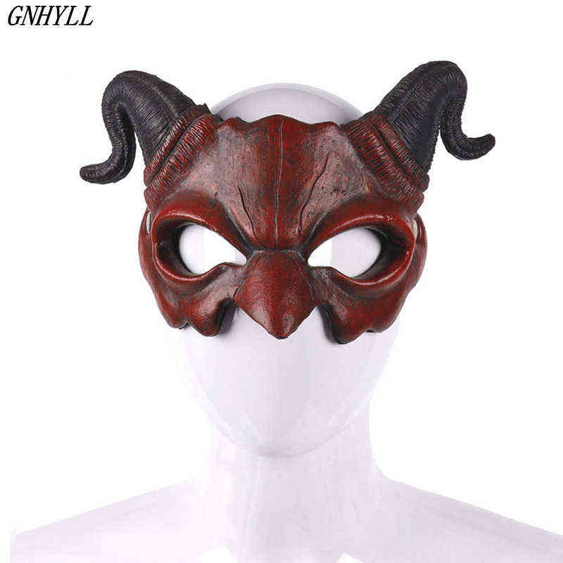 

GNHYLL Mascaras Para Diwali Masker Carnaval Demon Maske Latex Crossdresser Horror Monster Voldemort Devil Mask L220711
