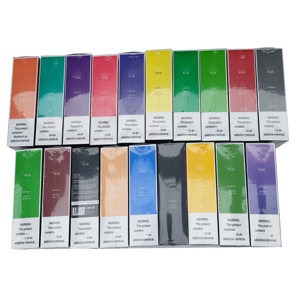 

PUFF PLUS 800Puff Disposable Pod Kits Electronic Cigarette Vape Pods Stick Puff Bar e Cigarettes PuffBar posh bang xxl elux legend, Multi