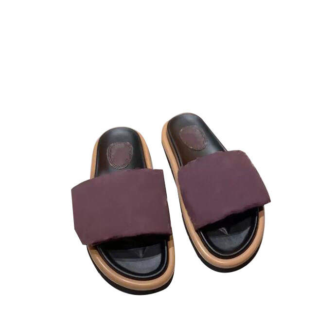 

top quality Casual Shoes Women's nylon down with mule anatomy shoes women's swimming pool pillow comfortable slipper pad designer leather flat bottom rubber outsole, 2;navy blue