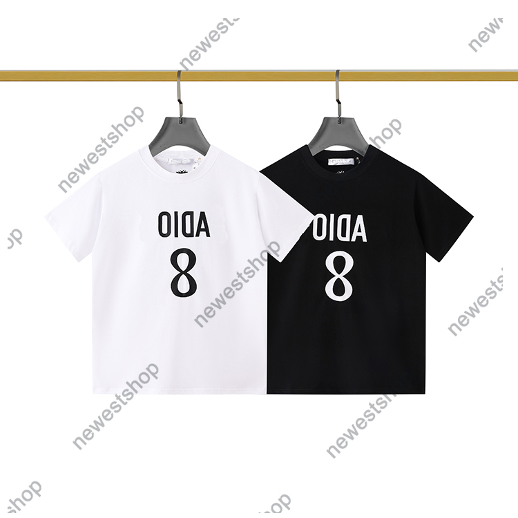 

summer men's t shirts T shirt t-shirt designer luxury paris classic NO.8 letter print tshirts short sleeve Tshirt Womens simple Casual cotton tee tops, Black