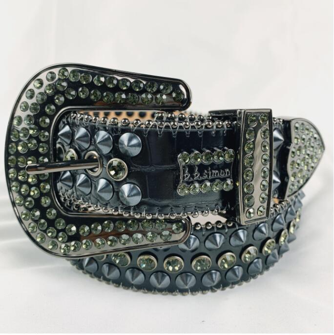 

2022 Fashion Belts for Women Designer Mens Bb Simon rhinestone belt with bling rhinestones as gift, Width 4.0cm