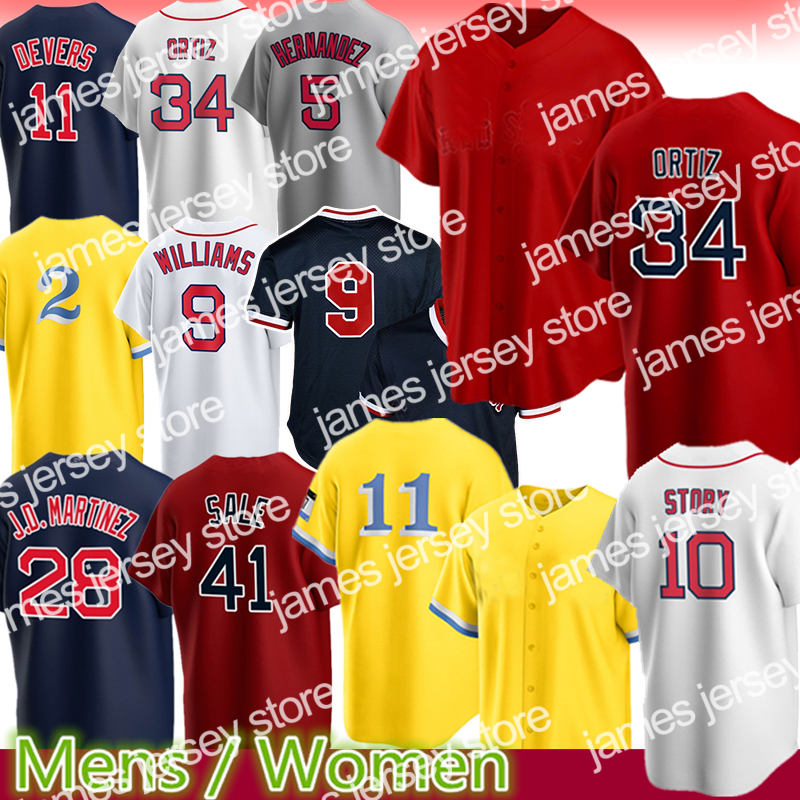 

New Mens Trevor Story Baseball Jersey Boston J.D. Martinez Red David Ortiz Sox Ted Williams Xander Bogaerts Enrique Hernandez Chris Sale Rafael, Mens(hongwa)
