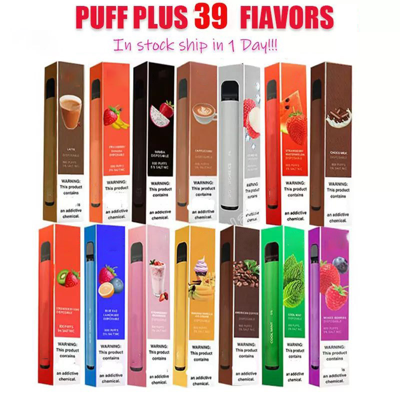 

PUFF PLUS Disposable Pod Device Kit E-cigarettes 800 Puffs 550mAh Battery 3.2mL Prefilled Cartridge Vape Stick Pen 39+ Flavors