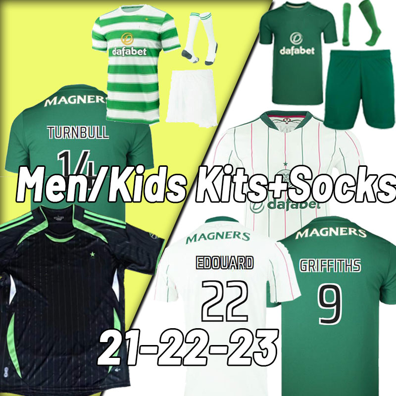 

2021 2022 Celtic soccer jersey home green #22 EDOUARD 21/22 away shirts #19 JOHNSTON #9 GRIFFITHS Men third football uniforms full set socks player Version 2023, Training