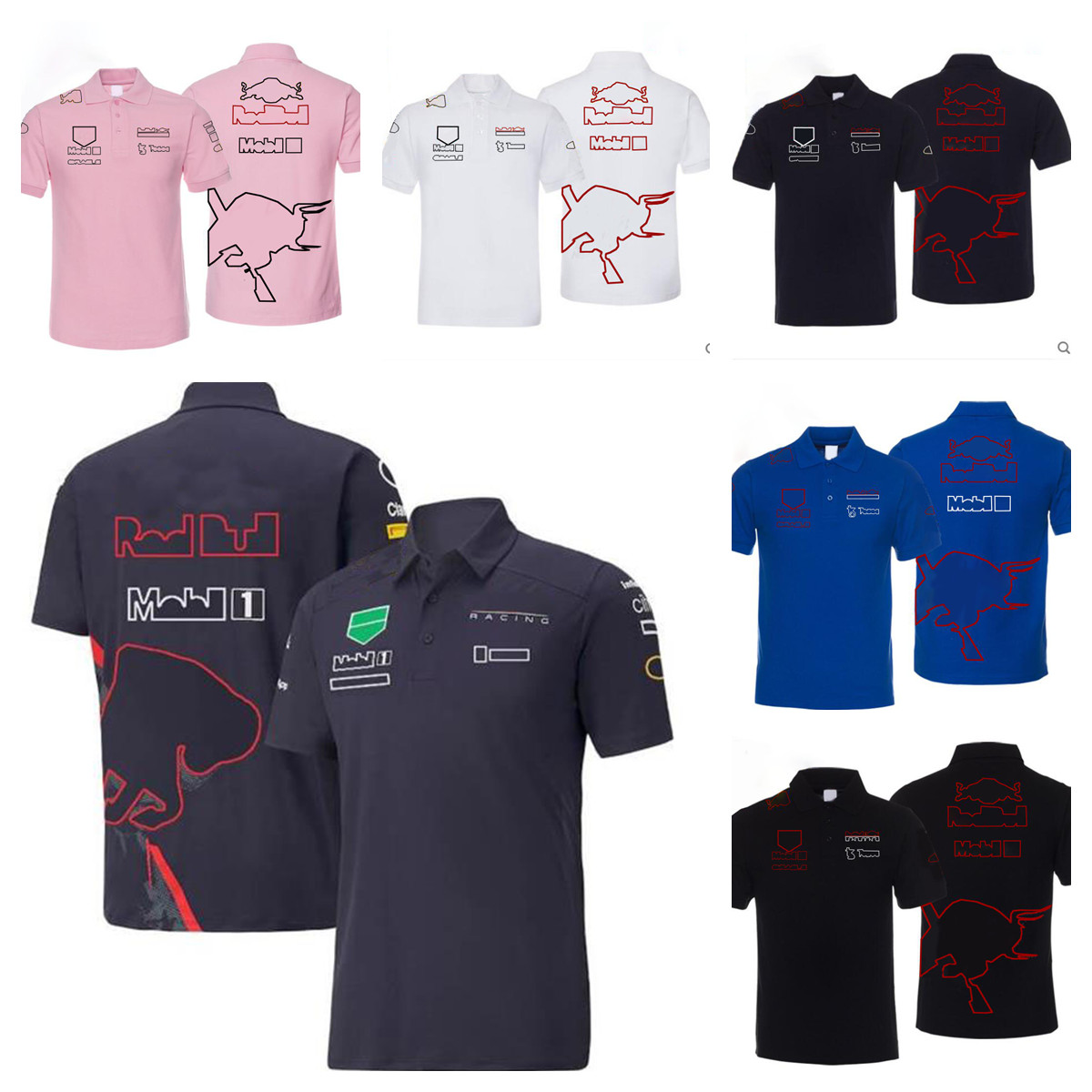 

F1 Formula 1 racing shirt summer team polo shirt same style customization