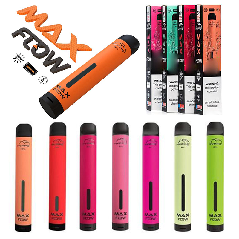 

Hyppe Max Flow Disposable E cigarettes 2000 Puffs Vape Pen 6ml Pre Filled Cartridge Vaporizer 900mAh Battery bang xxl air bar escobar