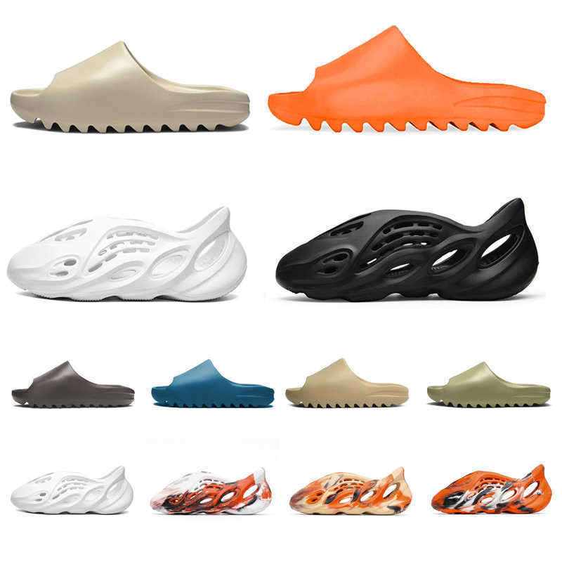 

Foam Slides mens slipper black bone desert sand earth brown Cream Clay resin Men Women Slippers outdoor beach Designer Sandals 36-45, #6