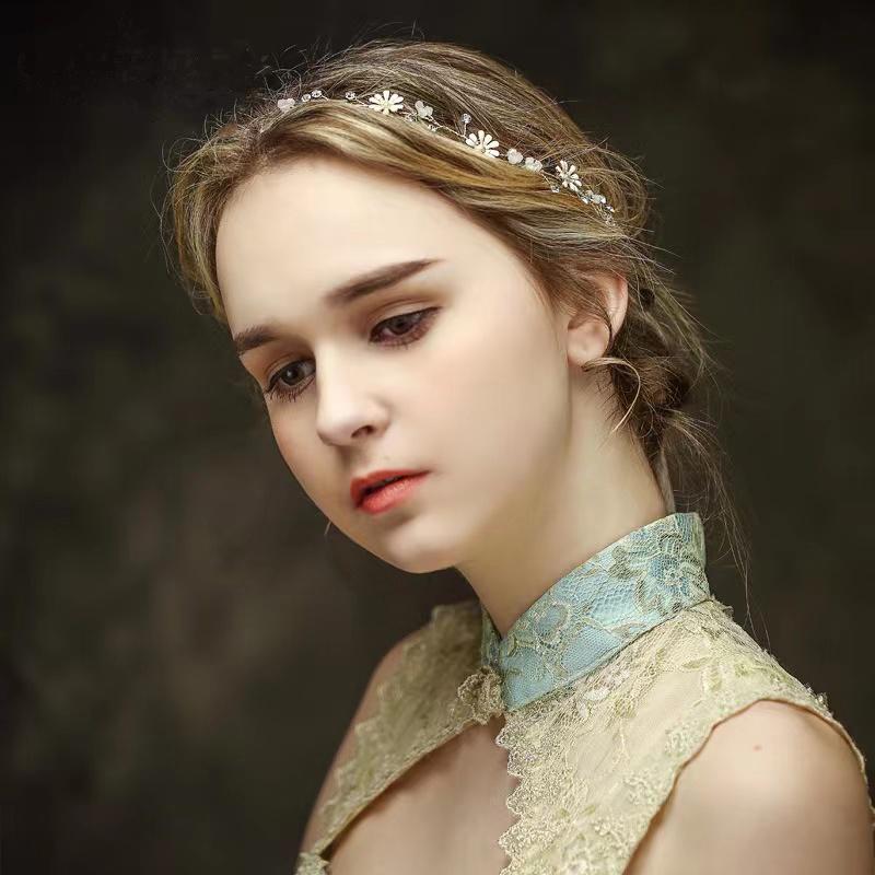 

Headpieces Handmade Jewe Crystal Headband Gold Elegant Banquet For Bridal Headwear Tiara Wedding Headdress Hair AccessoriesHeadpieces
