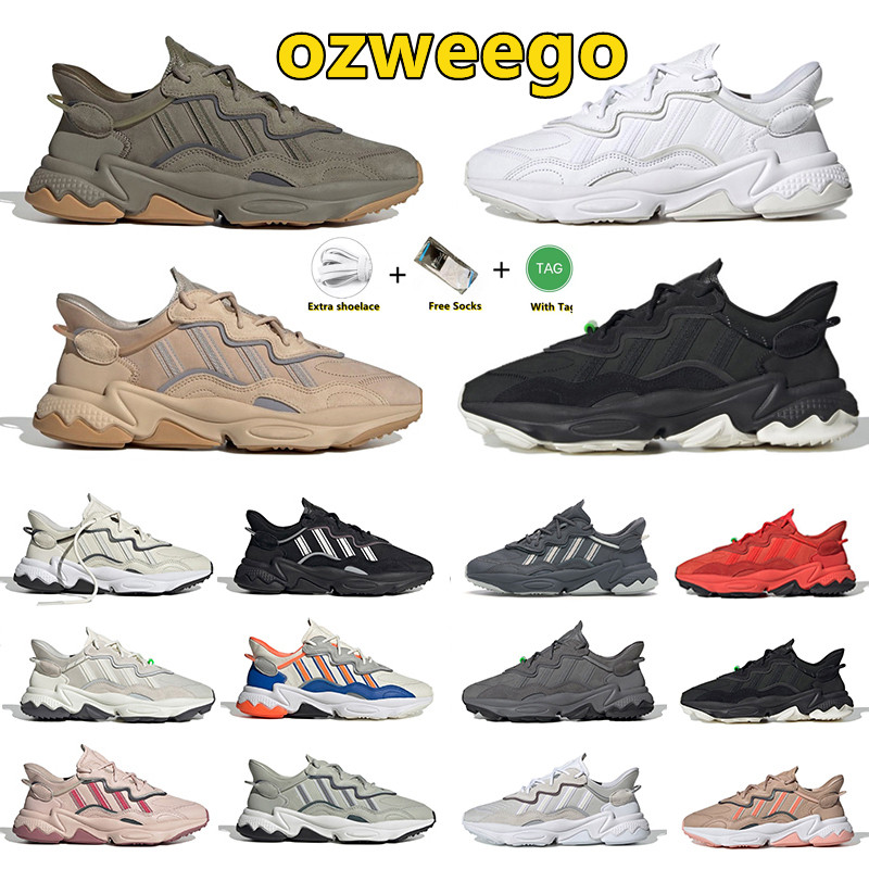 

Leather ozweego Running Shoes Foe Men Sneaerks Trace Cargo Triple White Black Grey Solar Green Pale Nude Hi-Res Red Taped Nude Mutil Mens Women Trainers Sports Sneaker, Color#1