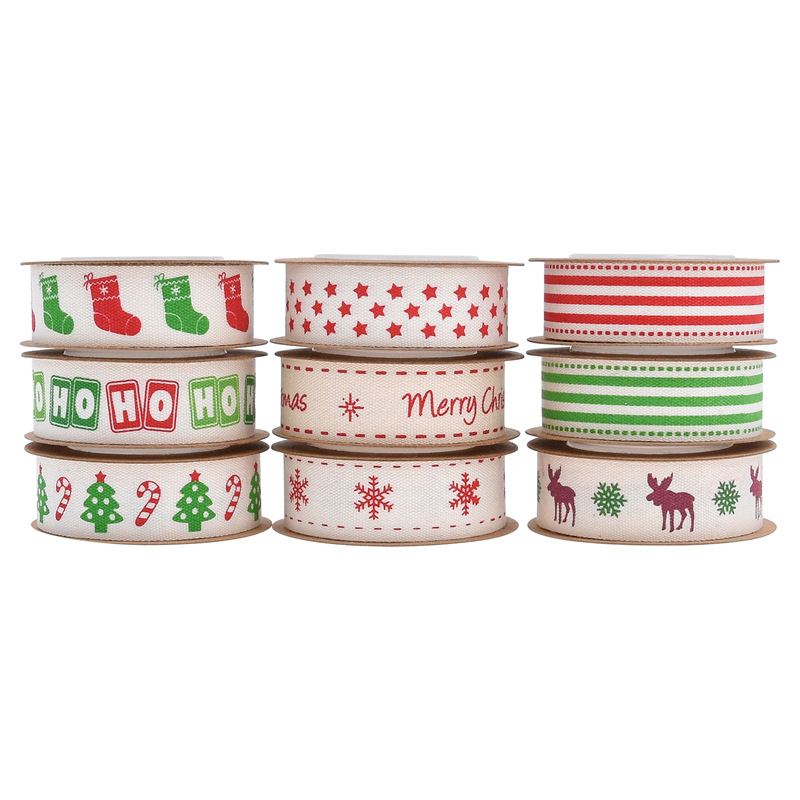 Classic Letter Gift Cotton Ribbon Thick Soft Cloth Ribbon Gift Box Decorative Ribbon 9 Styles 1.5cm x 10 Meters 1222671-image-787154377
