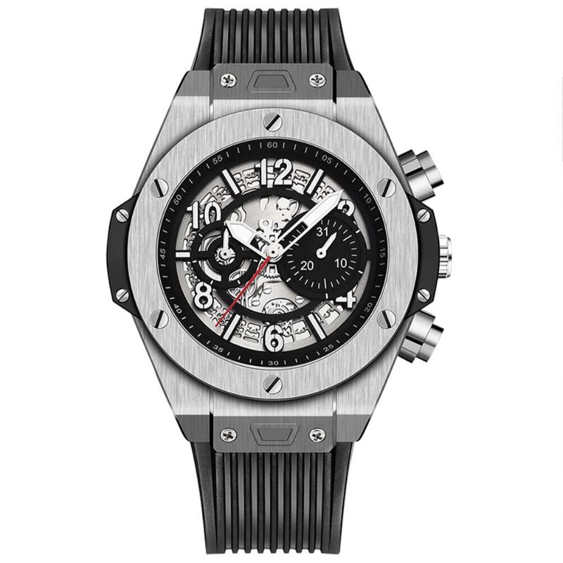 

Wristwatches Luxury Automatic Winding Mens Watches Business Stainless Steel Mechanical Watch Classic Waterproof Dive Luminous Clocks, K02-09