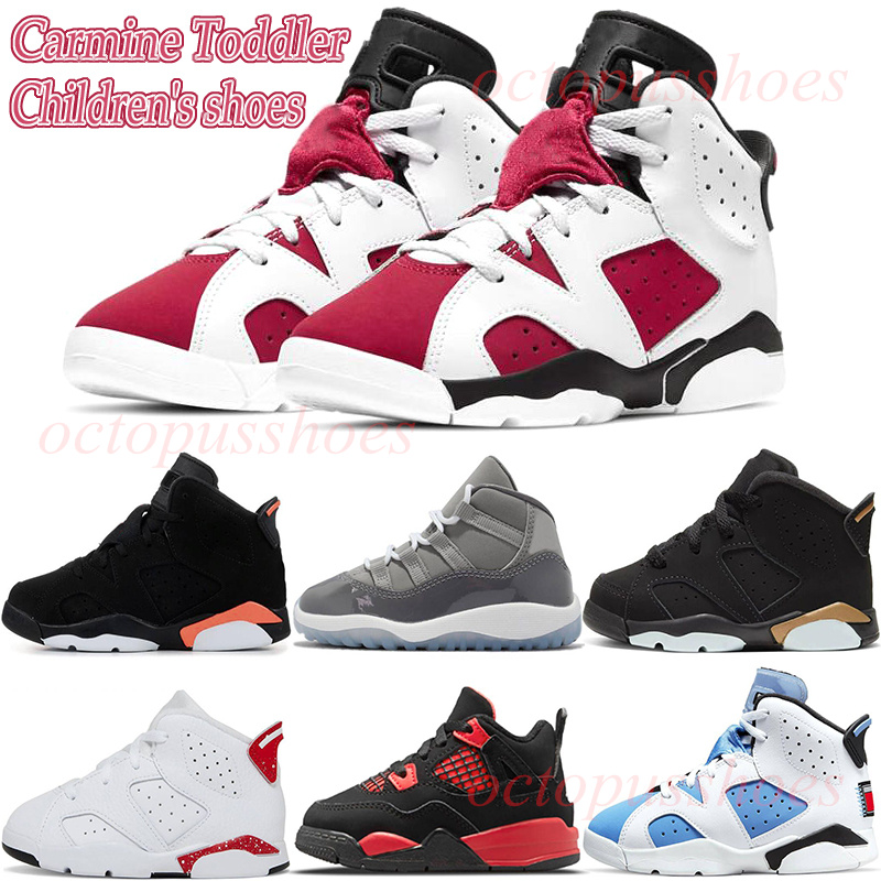 

Jumpman 6 Children Basketball Shoes 4s 9s boy girl Bred Toddler Carmine Cool Grey DMP Red Oreo Red Thunder sneakers sports trainers size eur 28-35, Please leave a message