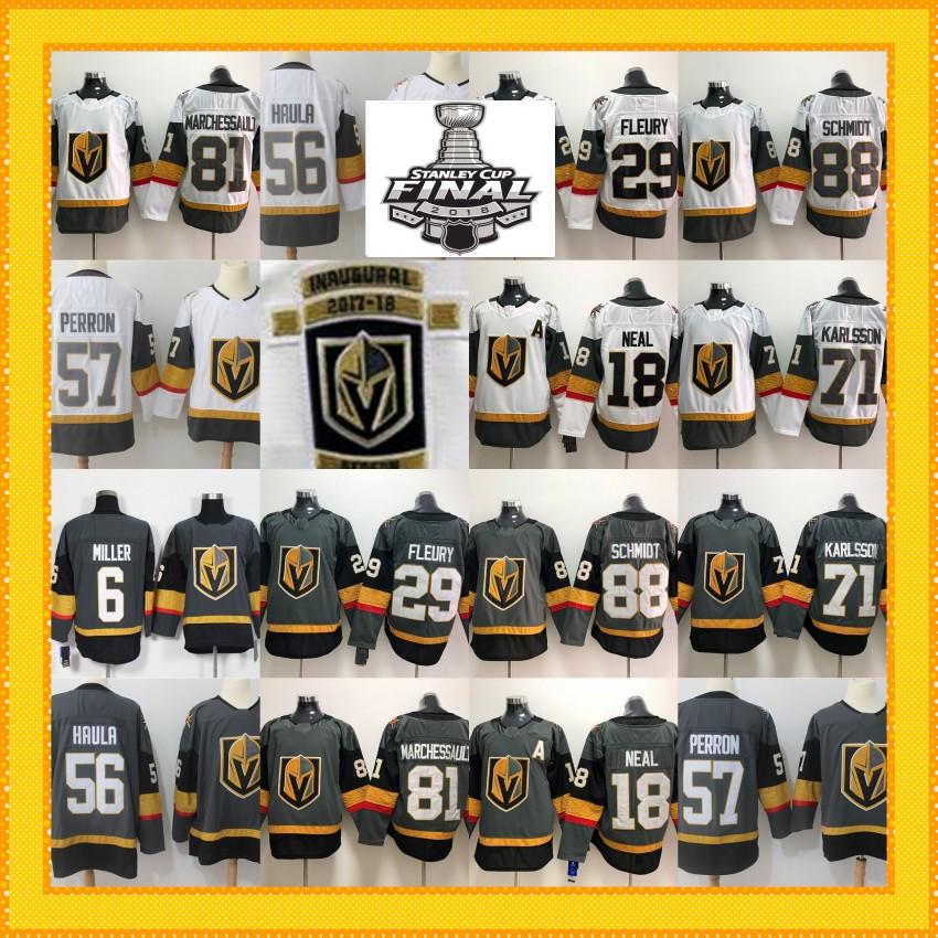 

hockey Vegas Golden Knights 18 James Neal 29 Marc-Andre Fleury 71 William Karlsson 88 Schmidt Haula Perron Jersey, 29 white