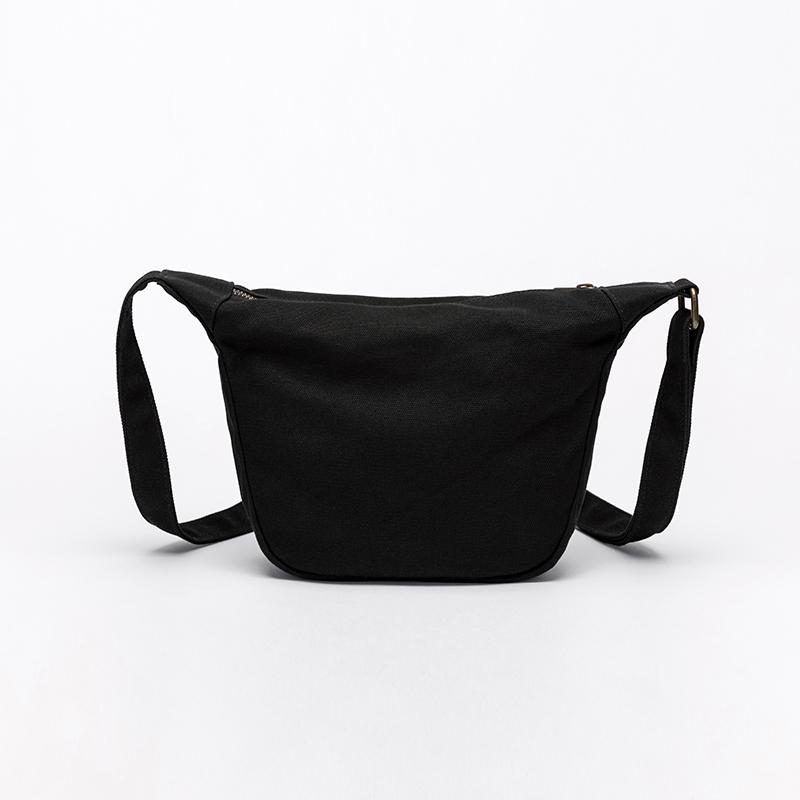 

Evening Bags Canvas Bag Women Cloth Soft Japanese Chic Hong Kong Style Casual Dumpling Shoulder Messenger BagEvening, Beige