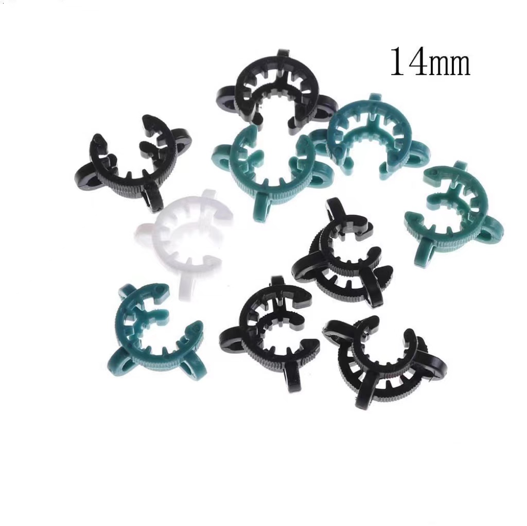 High Quality 10pcs 14mm supply Plastic Clamp Tongs Clip Keck For Glass Ground Joint-image-758992824