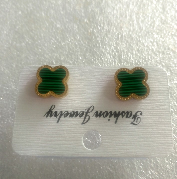 

Luxury Women Style Four Leaf Clover Stud Earring Rose Gold Stainless Steel Earring