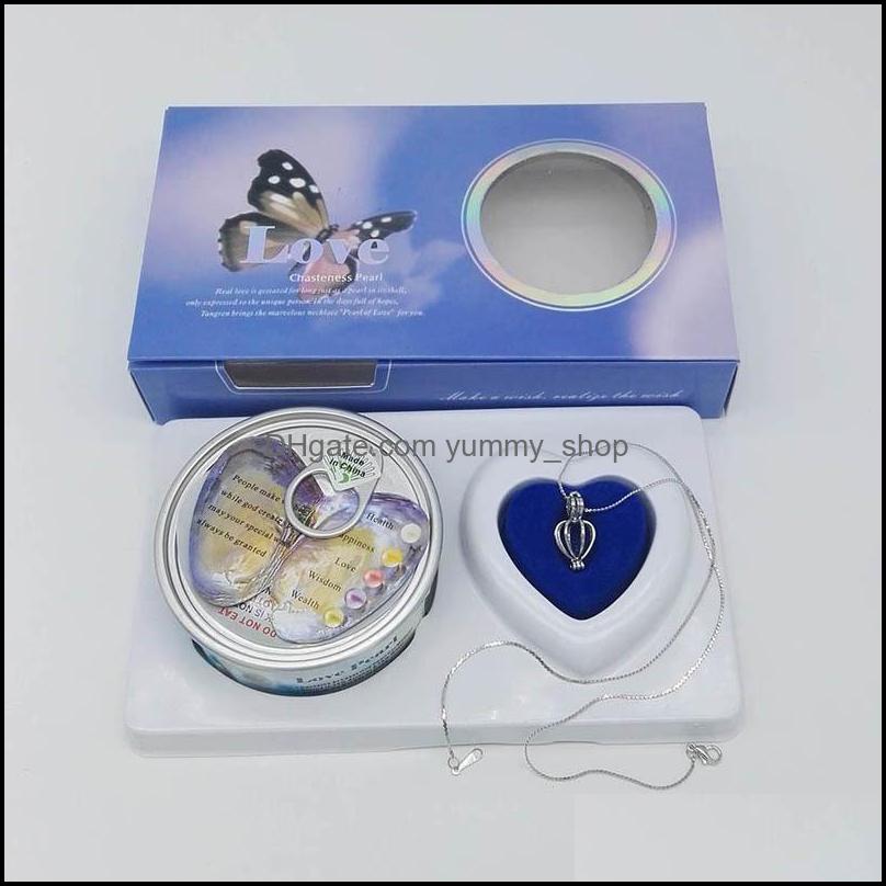 

Pendant Necklaces Pendants Jewelry Love Pearl Necklace Sets Wish Freshwater Oysters Kits For Women Gift Box Fashion Set 0915Wh Drop Delive