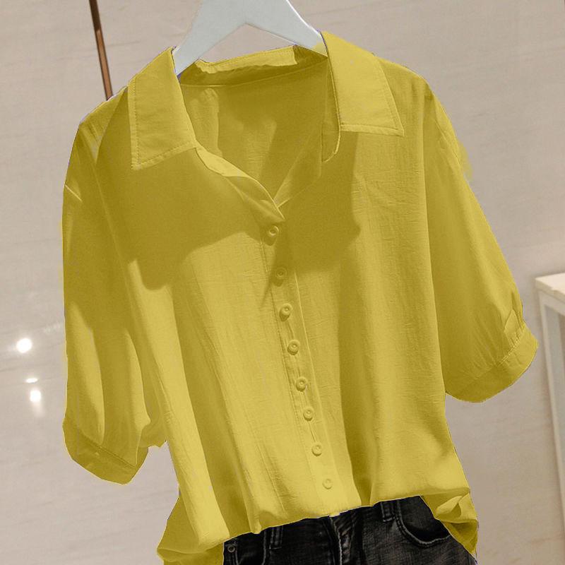 

Women' Blouses & Shirts Women Shirt Blouse Women' V-neck Short-Sleeved Summer 2022 Large Size Top Blusas MujerWomen, Purple