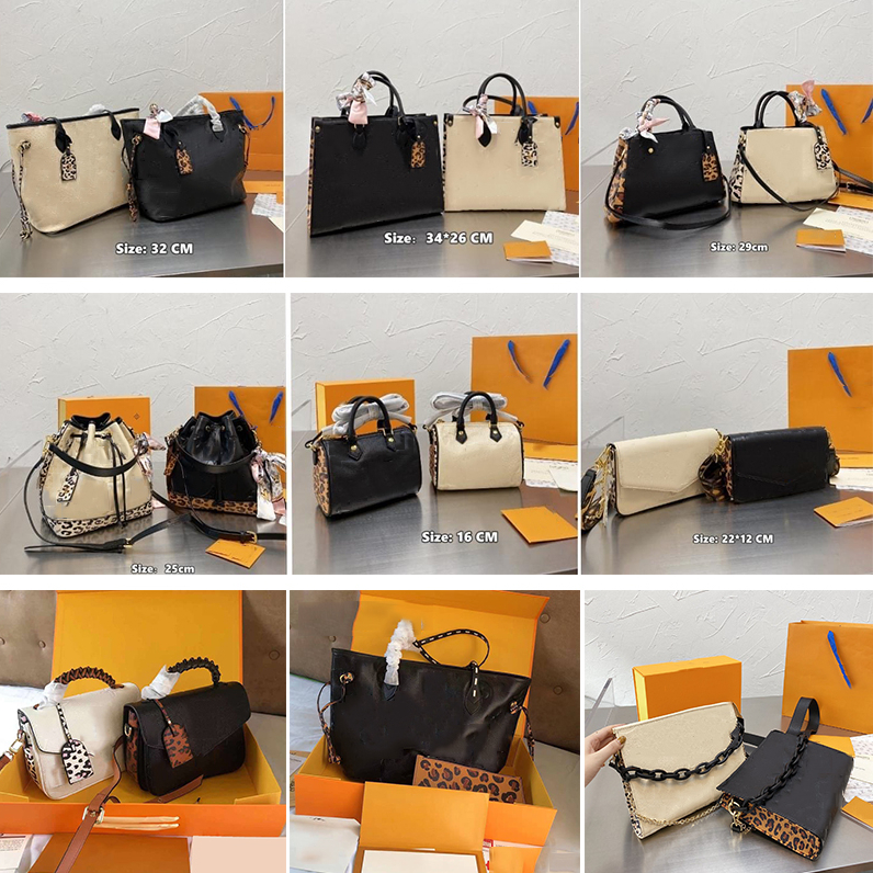 

ONTHEGO All series Bags Mini Tote Embossed Embroidery Printing Monograms Pocket Leather Womens Shoulder Handbag Cross Body Handle Carry Wallets ON THE GO, 07198#white