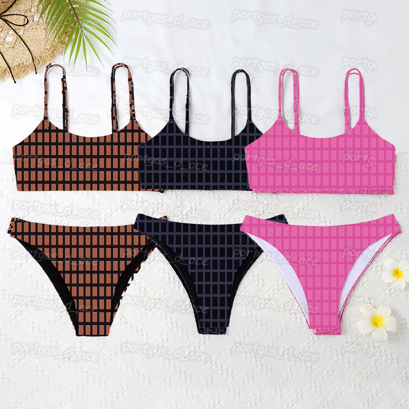

Letters Printed Womens Bikinis Split Padded Push Up Swimwear Summer Sexy Beach Bra Briefs Fashion Women Swimsuit 3 colors, Extra shipping
