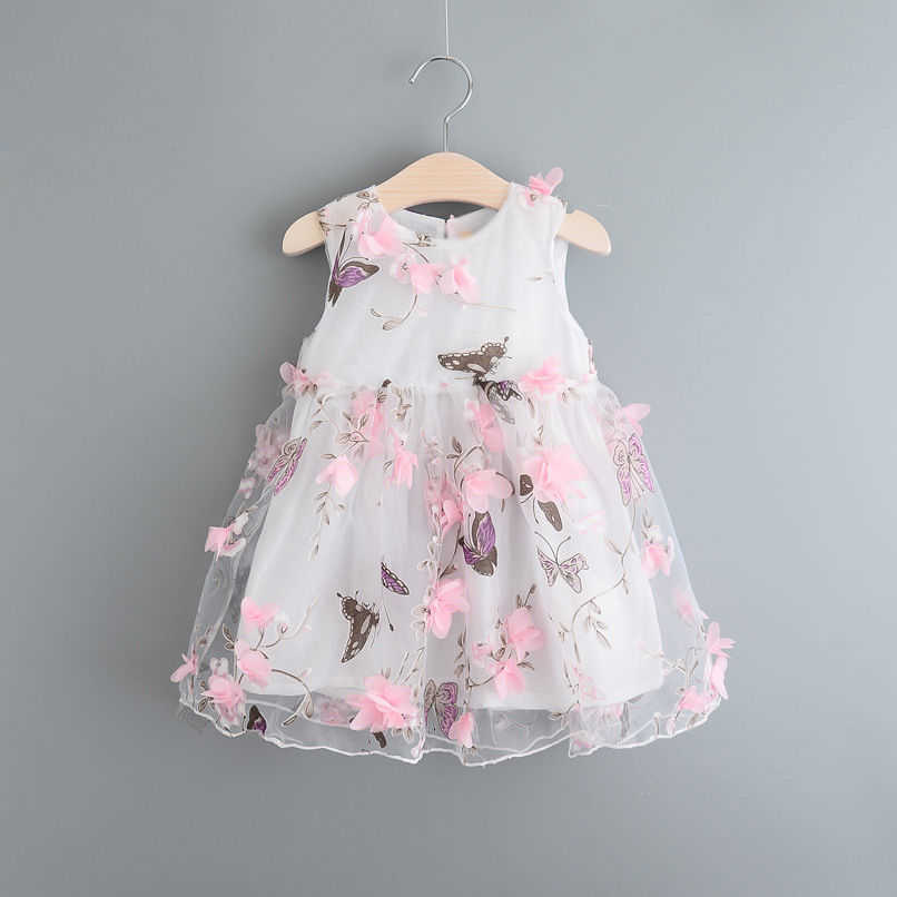 

Girls Baby Clothes Kid Summer Dress Girl Pageant Wedding Dress Lace Flower Dress, Pink