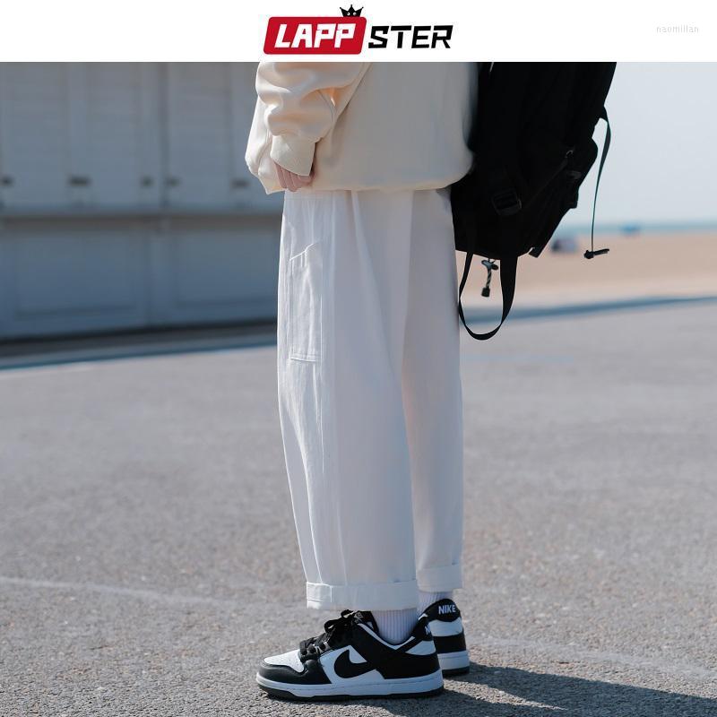

Men's Pants Men Solid Wide Leg Cargo Trousers 2022 Mens Japanese Streetwear Baggy Sweatpants Man Fashion Vintage Casual PantsMen's Naom22, Black