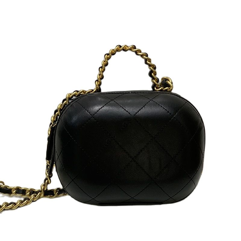 

2022Ss F/W Classic Mini Cosmetic Case Egg Box Bags Top Handle Totes Gold Metal Hardware Matelasse Chain Crossbody Shoulder Pochette Vanity Handbags 13.5X16.5X10.5CM