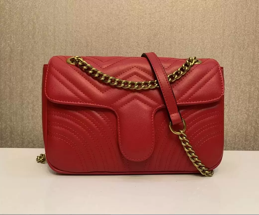 

Good Quality women designer Shoulder Crossbody bags leather Cross body chain bag Pure color womens handbag purse, Pink