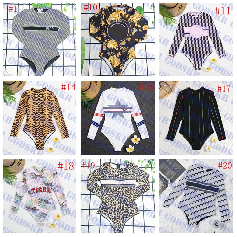 

Long Sleeve Swimsuit Womens Tops Designers Women Swimwear Bodysuit Bikini Textile Summer Holiday Ladies Swimsuit Collection, Please contact me real pictures