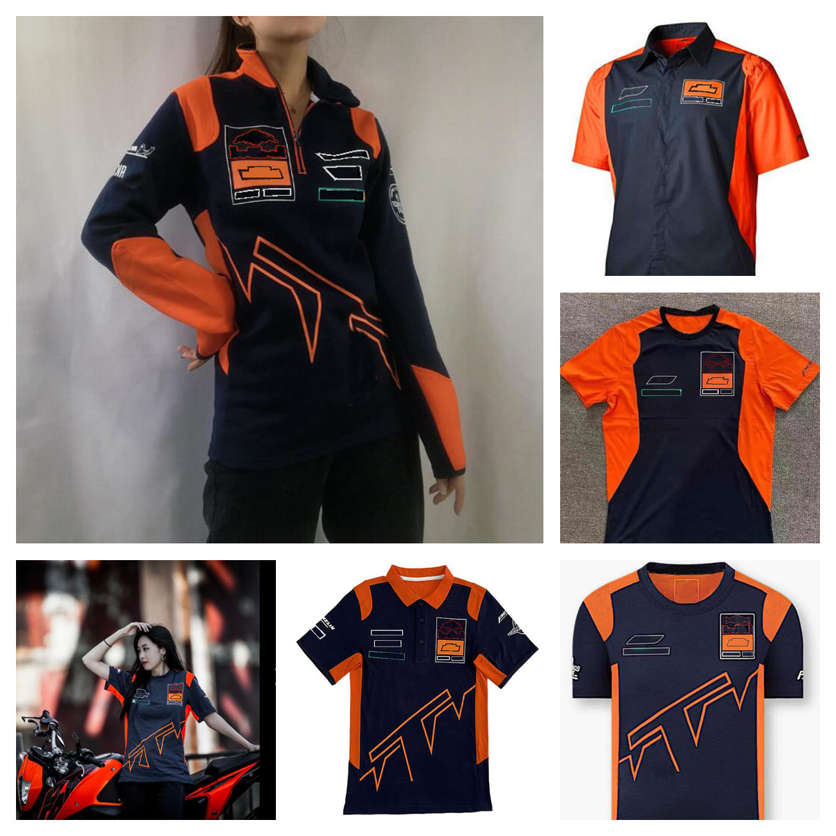 

2022 new motorcycle hoodie summer short-sleeved shirt with the same custom