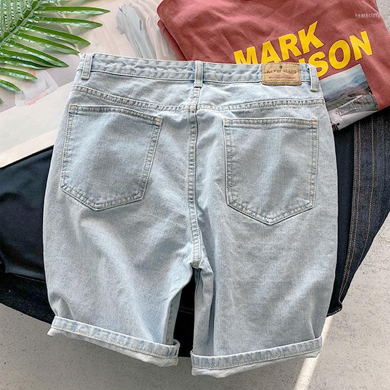 

Men' Jeans Wholesale 2022 Fashion Ripped Hole Denim Shorts Men' Loose Trend Thin Korean Brand Summer Light Beggar Short JeansMen' Hea, Blue