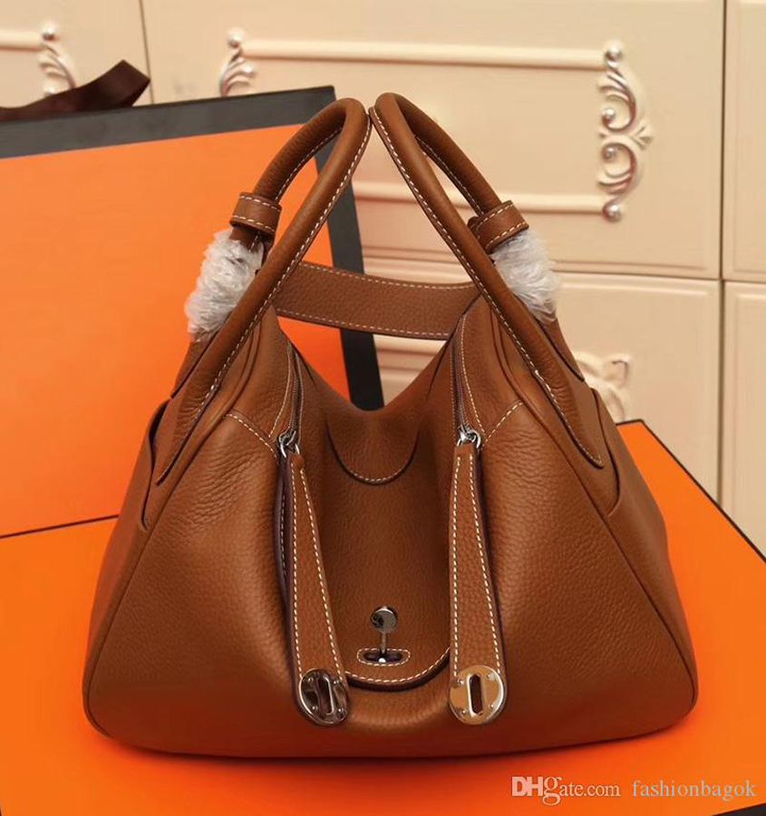 

5a SUPERB new top women's real leather bag lychee cowhide doctor handbag shoulder purse top craft all lindys handmade handbags bag, 01