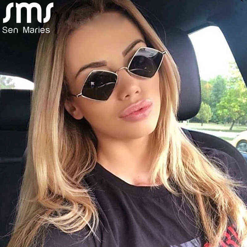 

Chic Small Vintage Sunglasss Women Men Luxury Brand Designer Alloy Mirror Sun Glasses Irregular Shades Feminino 220614